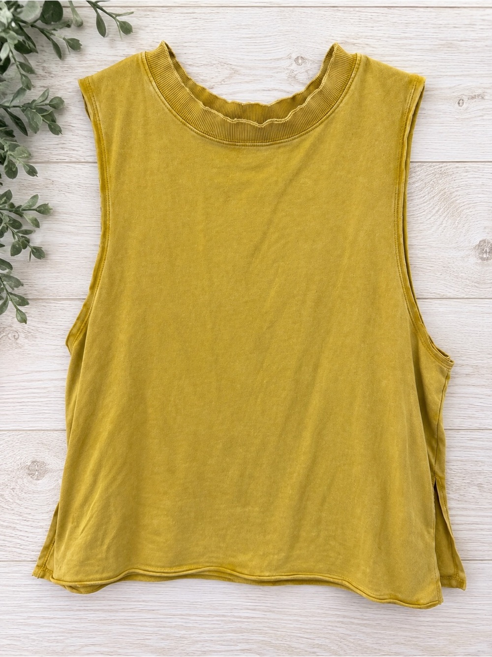 Free People We The Free Mustard Yellow Sleeveless Tank